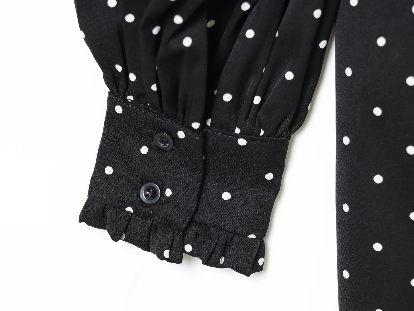 Women's new scarf decoration dot print mini dress
