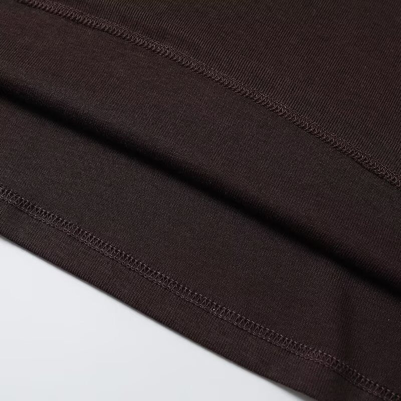 Women's new interior style double-layer O Neck long sleeved T-shirt