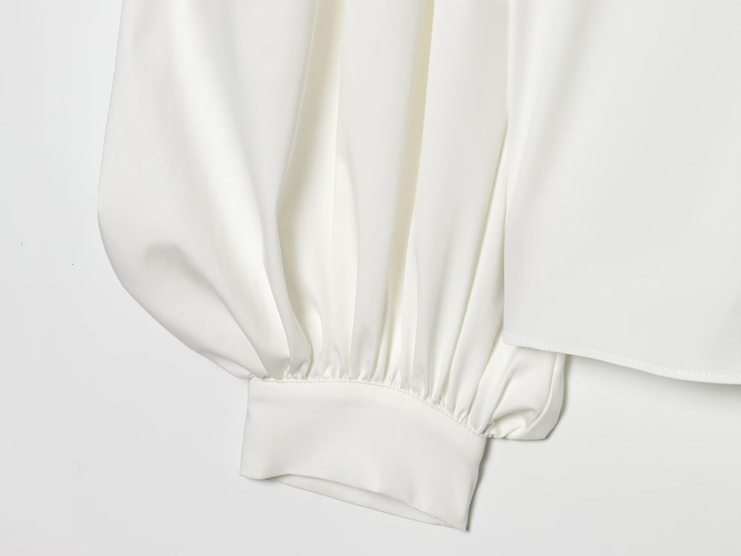 Women's loose puff sleeve poplin shirt