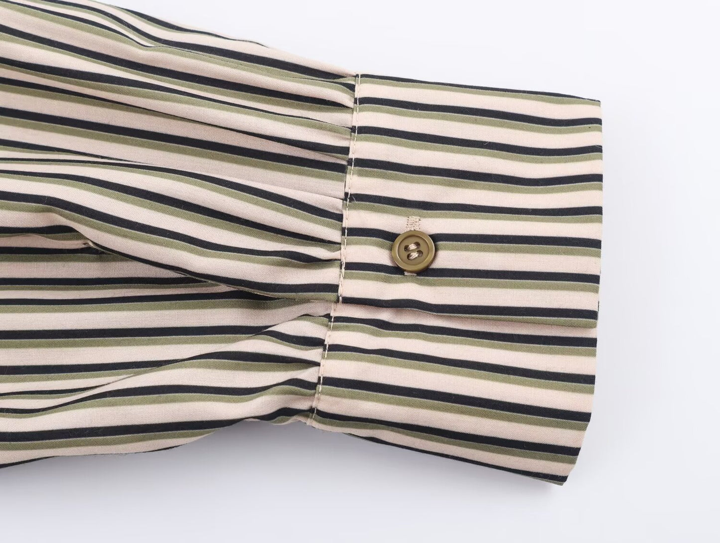 Women's new fashion loose Lapel striped button up shirt