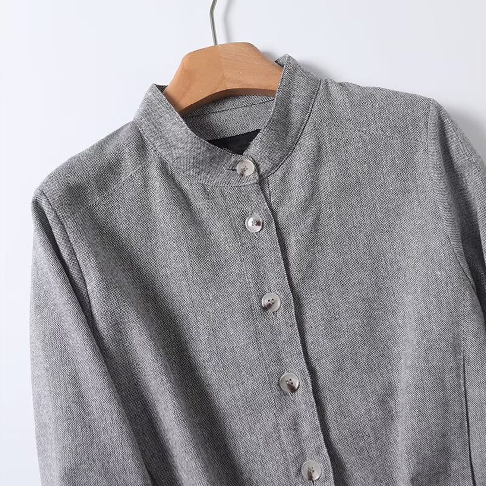 Women's autumn fashion short single breasted stand collar jacket