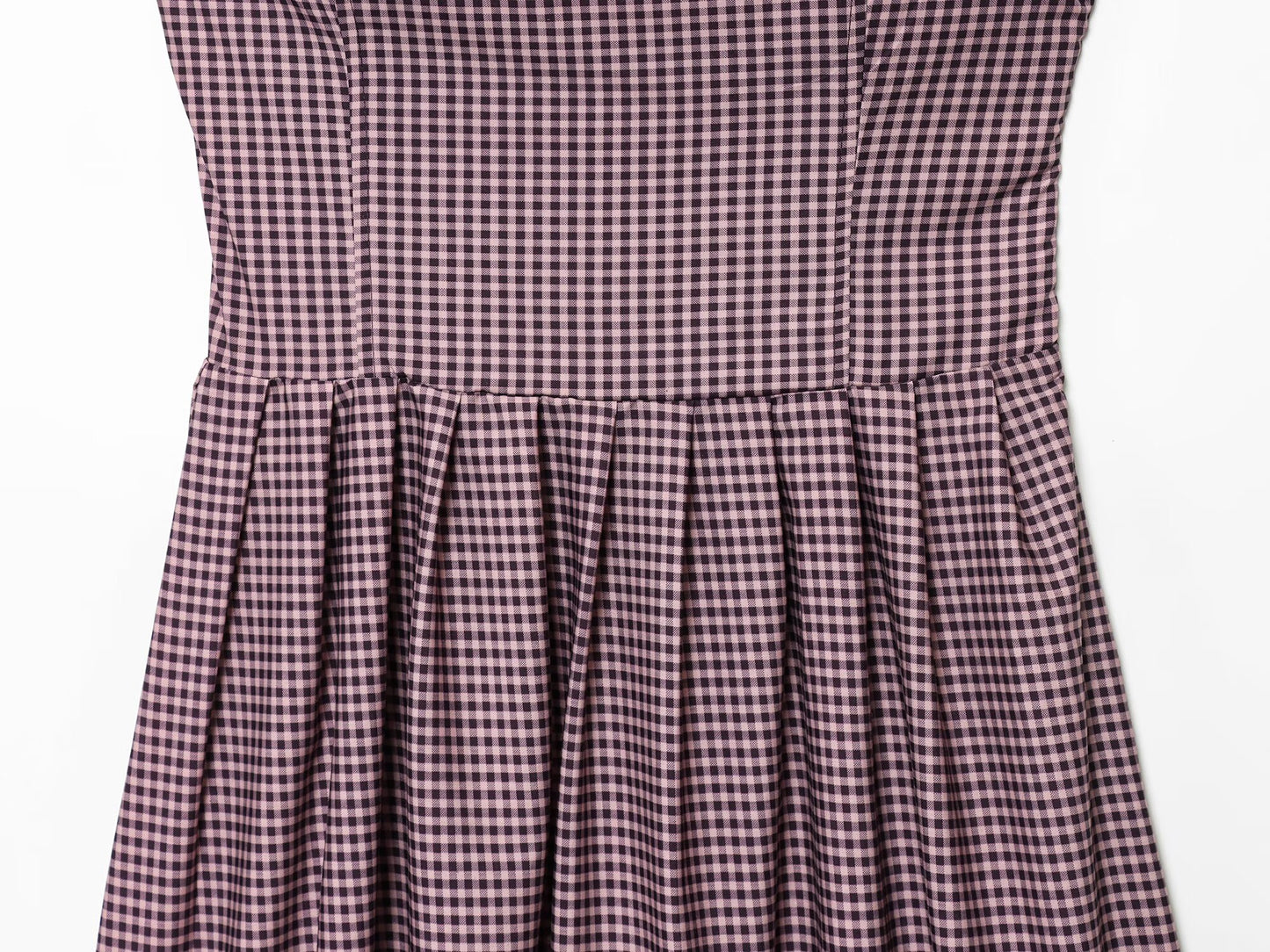Women's new fashion pleated decorative plaid strapless MIDI dress