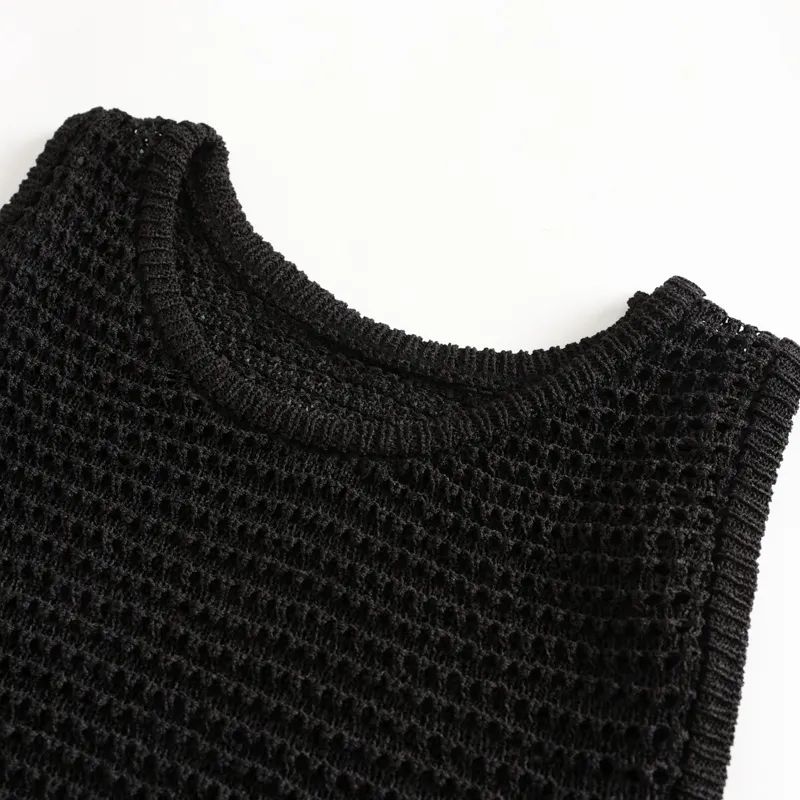 Men's New Fashion Joker Casual Hollow Knit Vest Thin Crochet Sleeveless Men's Chic Vest