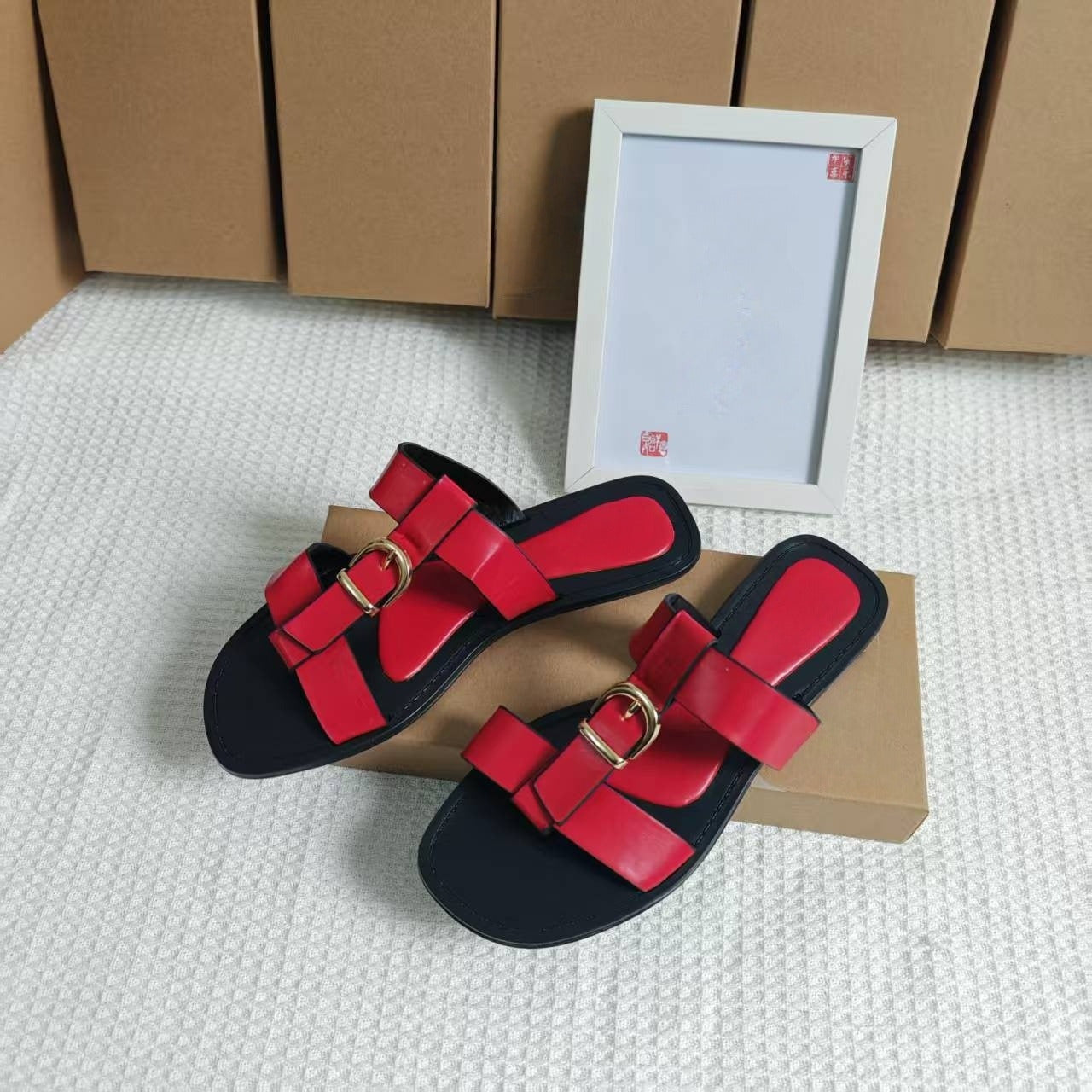 Women's new fashion casual thin-soled slippers