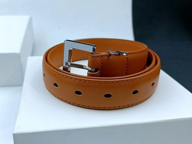 Women's 2025 New Casual Fashion Joker Multi-color Pin Buckle Design Women's Thin Belt Belt