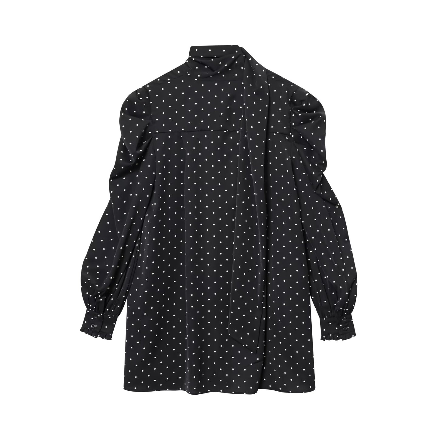 Women's new scarf decoration dot print mini dress