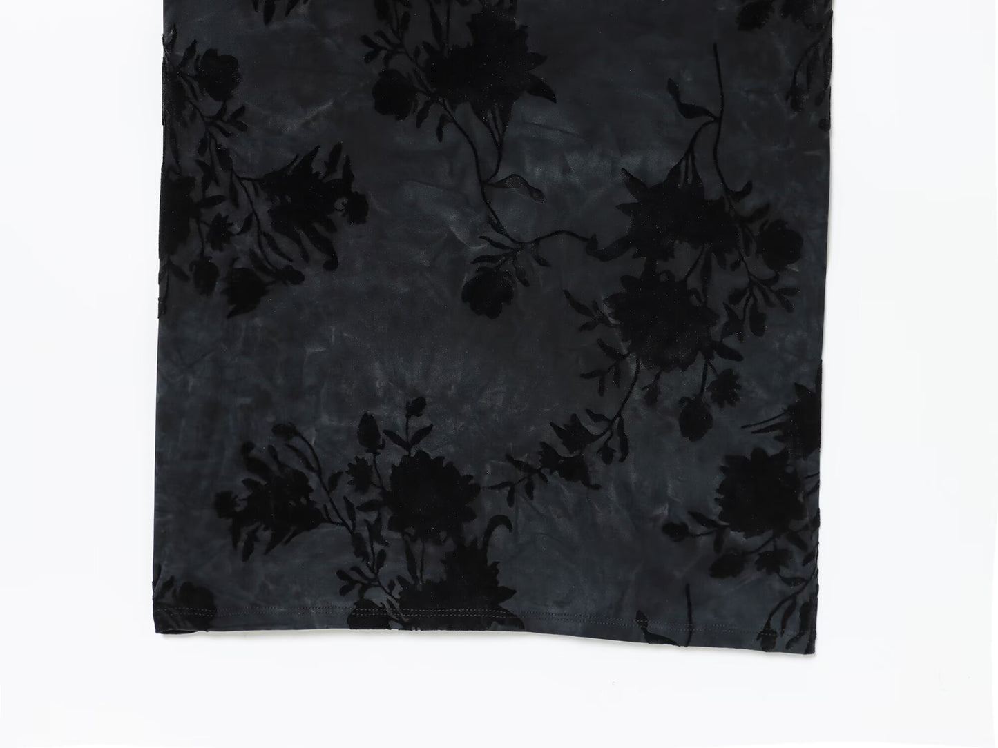 Women's New Flocking Printed Hanging Neck Midi Dress