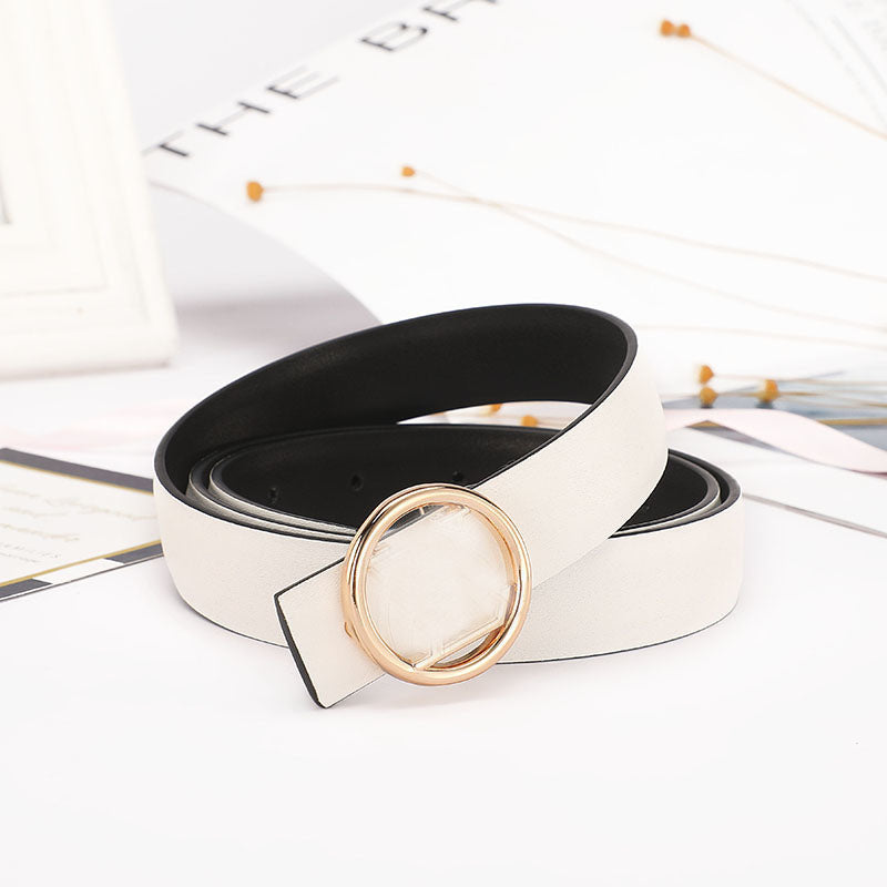 Women's New Casual Joker Multicolor Diamond-encrusted Decorative Belt Belt with A Box