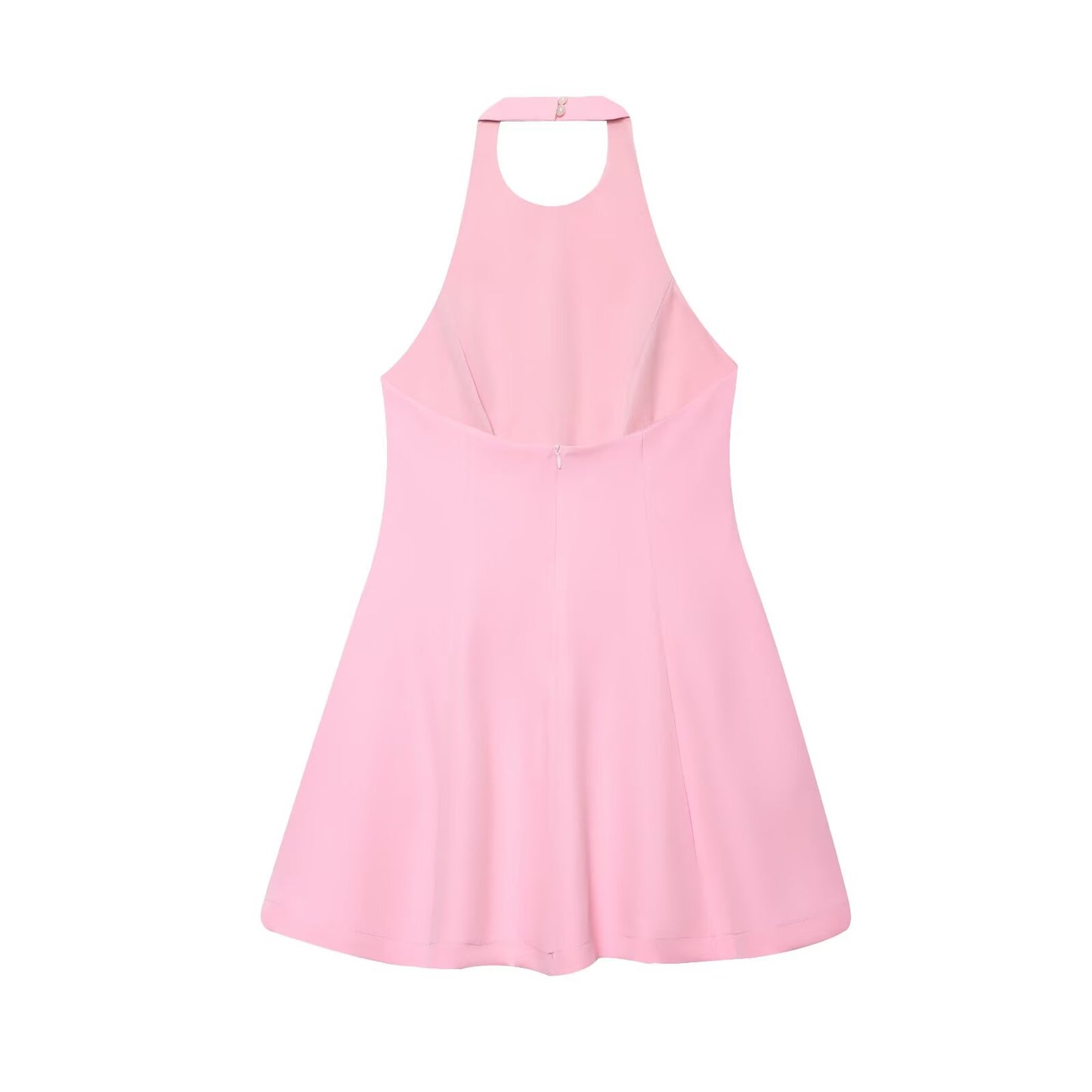 Women's Summer Fashion Wave style Hanging Neck Mini Dress