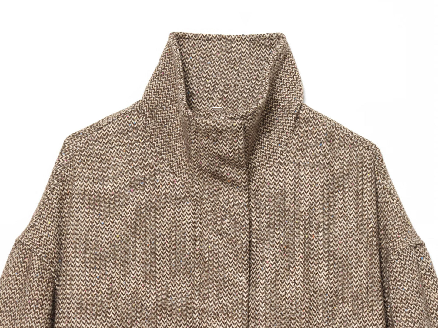 suit Women's 2 pieces standing collar herringbone diagonal jacket Coat +Skirts