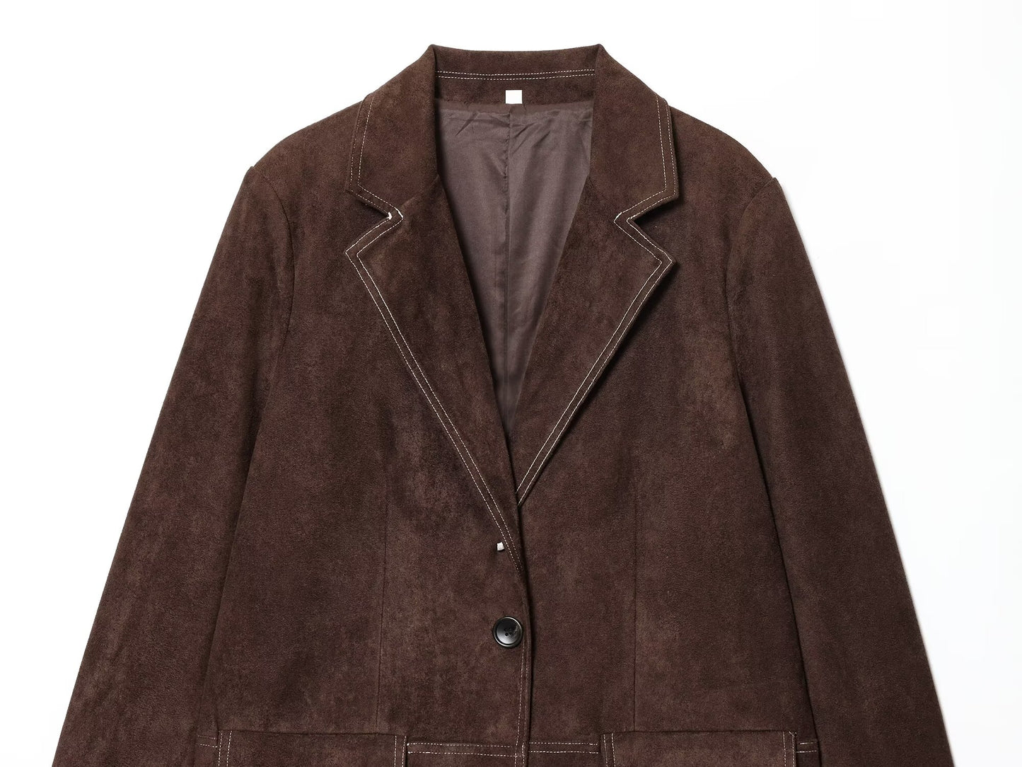 Women's new fashion loose Button-up straight suit jacket