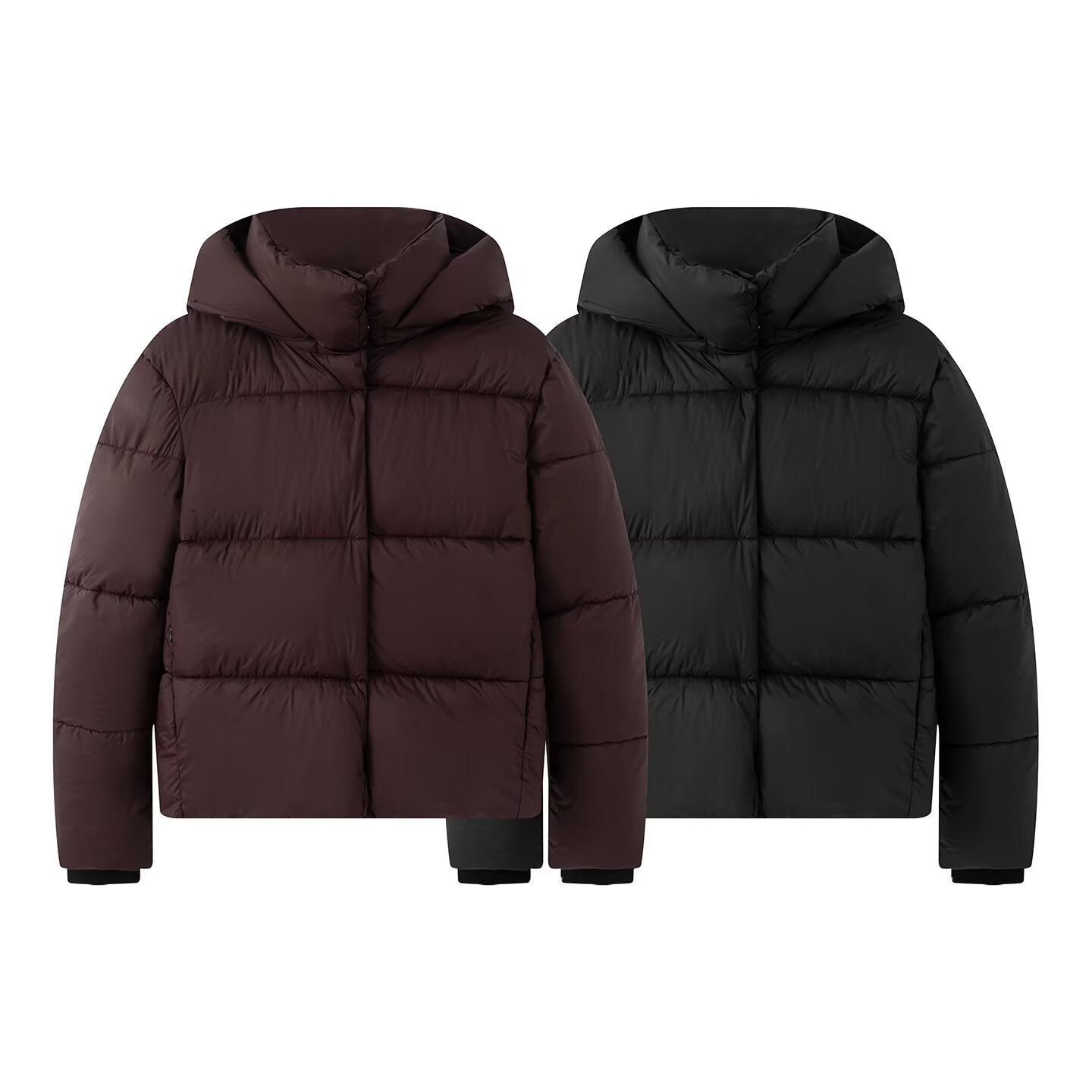 Women's stand collar hooded down cotton Coat