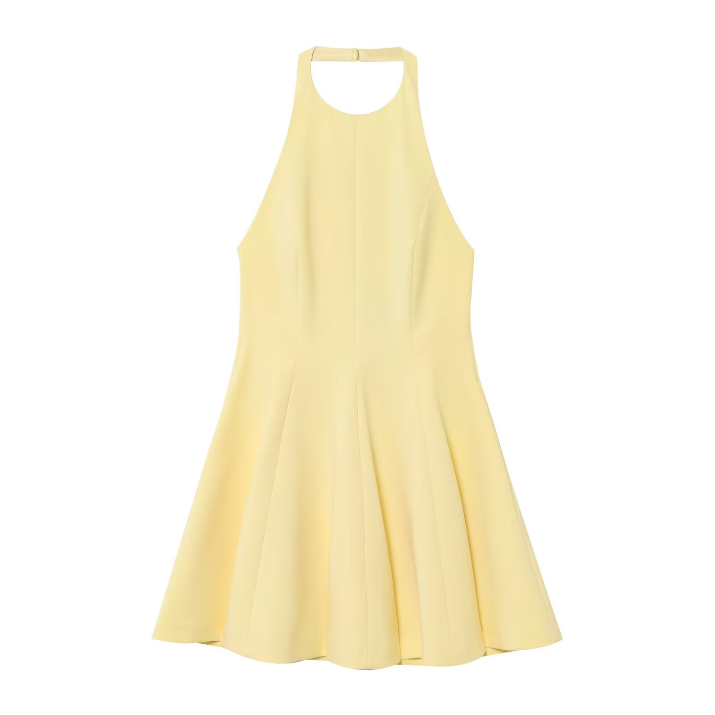 Women's Summer Fashion Wave style Hanging Neck Mini Dress