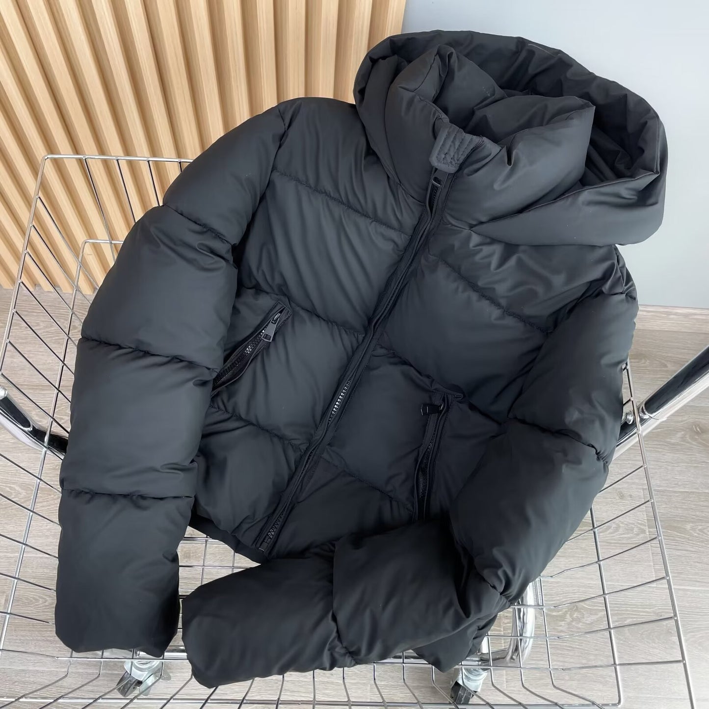 Women's winter new faux leather hooded cotton Coat