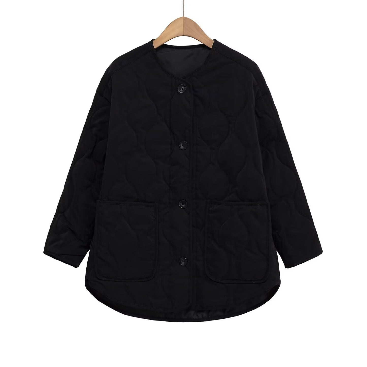 Women's loose satin textured cotton jacket Coat