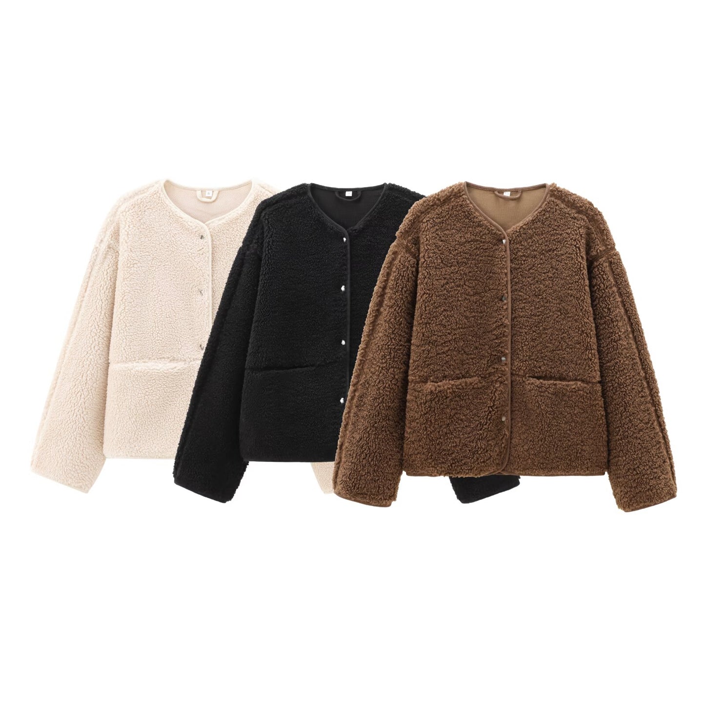 Women's warm fleece single breasted jacket Coat