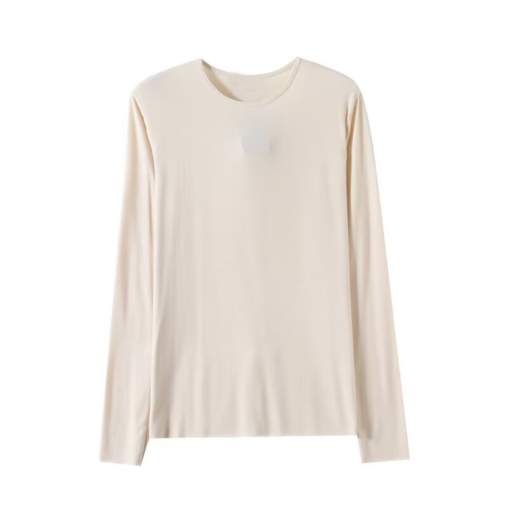 Women's new fashion long sleeved basic style solid base T-shirt