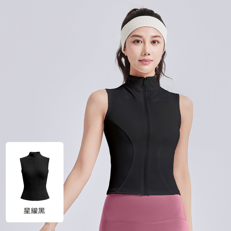 Women's new sleeveless fitness elastic tight-fitting slimming sports top