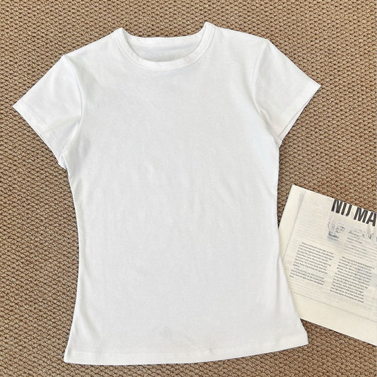 2026 women's new cotton comfortable slim short sleeve T-shirt
