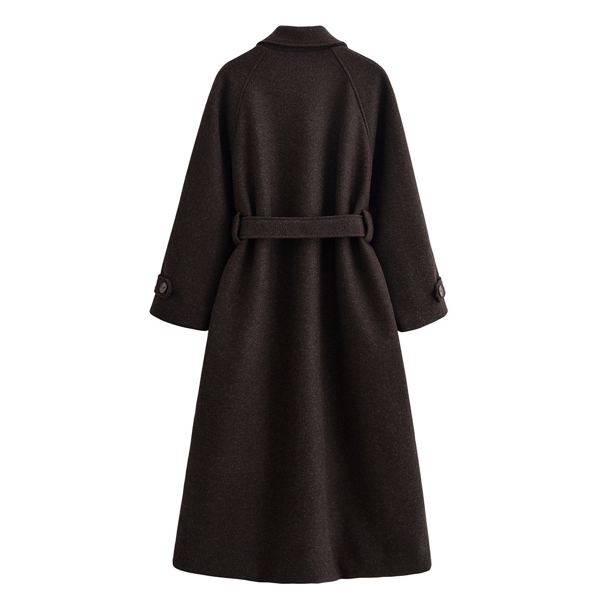 Women's with Belt loose warm Lapel woolen coat