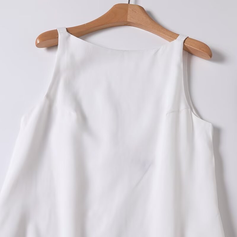 Women's new fashion solid sleeveless backless mini dress