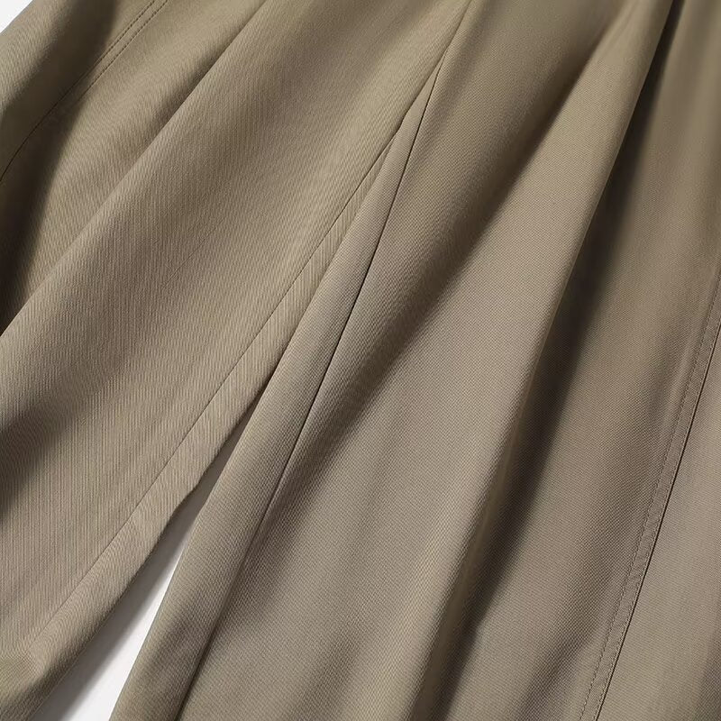 Women's new fashion loose pleated high waisted wide leg pants