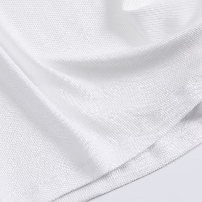 Women's new fashion lace edged O Neck short sleeved T-shirt