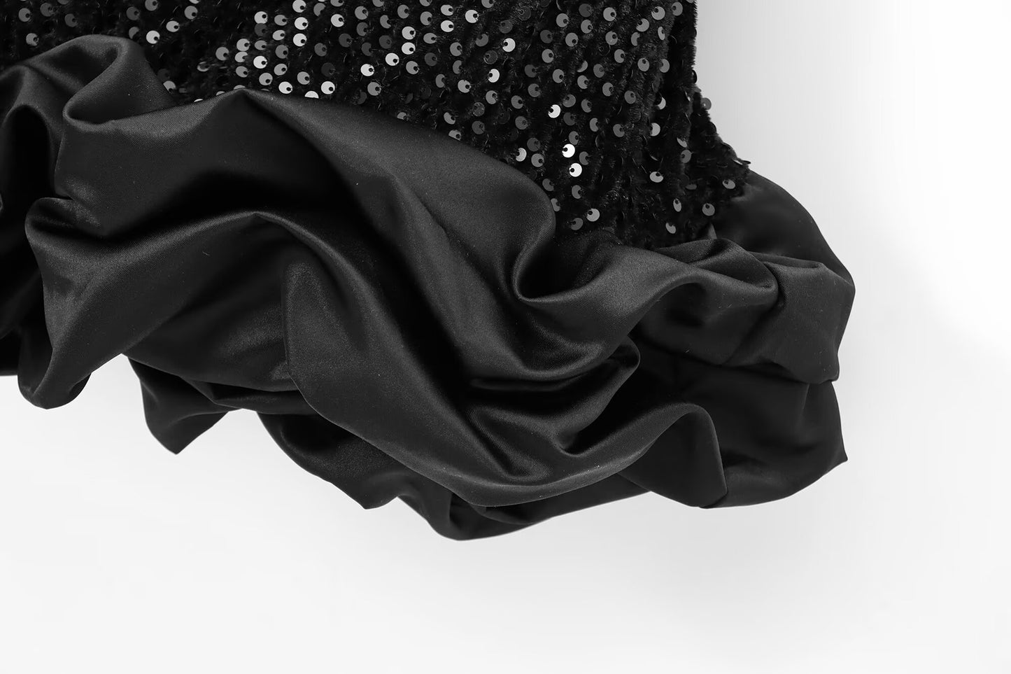 Women's sequined decorative sleeveless backless floral bud dress