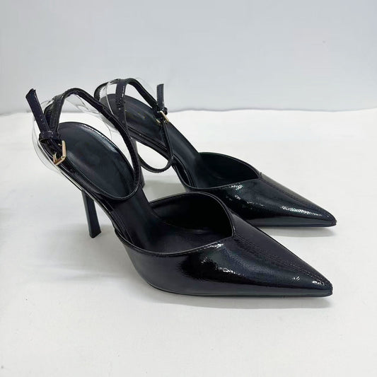 2026 women's new fashion pointed buckle stiletto heels