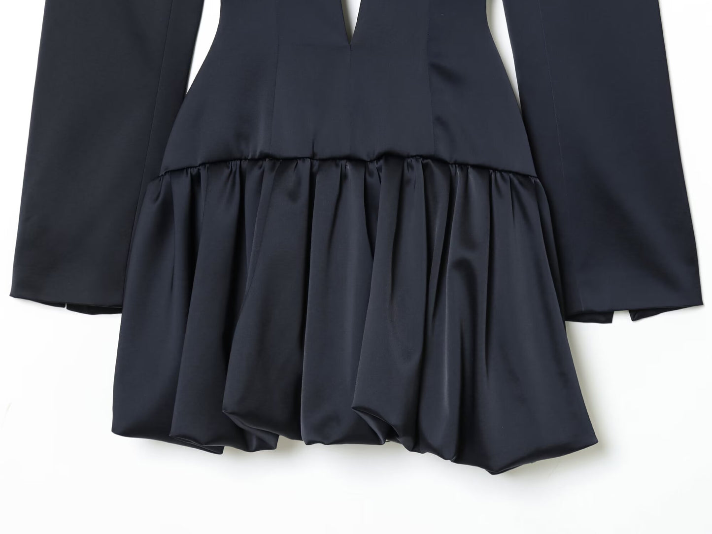 Women's backless design balloon version mini dress