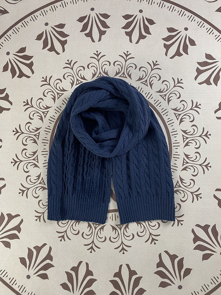 New Joker Cold Scarf Twist Embroidery Knitted Wool Scarf