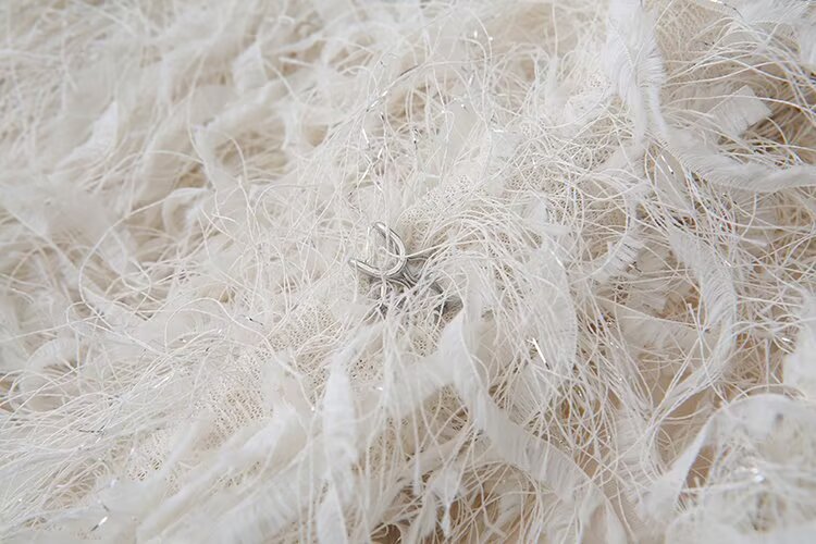 Women's metal Edge decorative short O Neck Coat