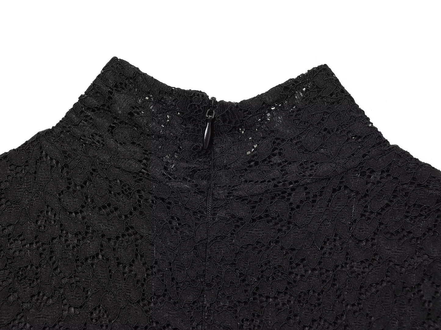 Women's new fluffy hem sleeveless patchwork lace mini dress