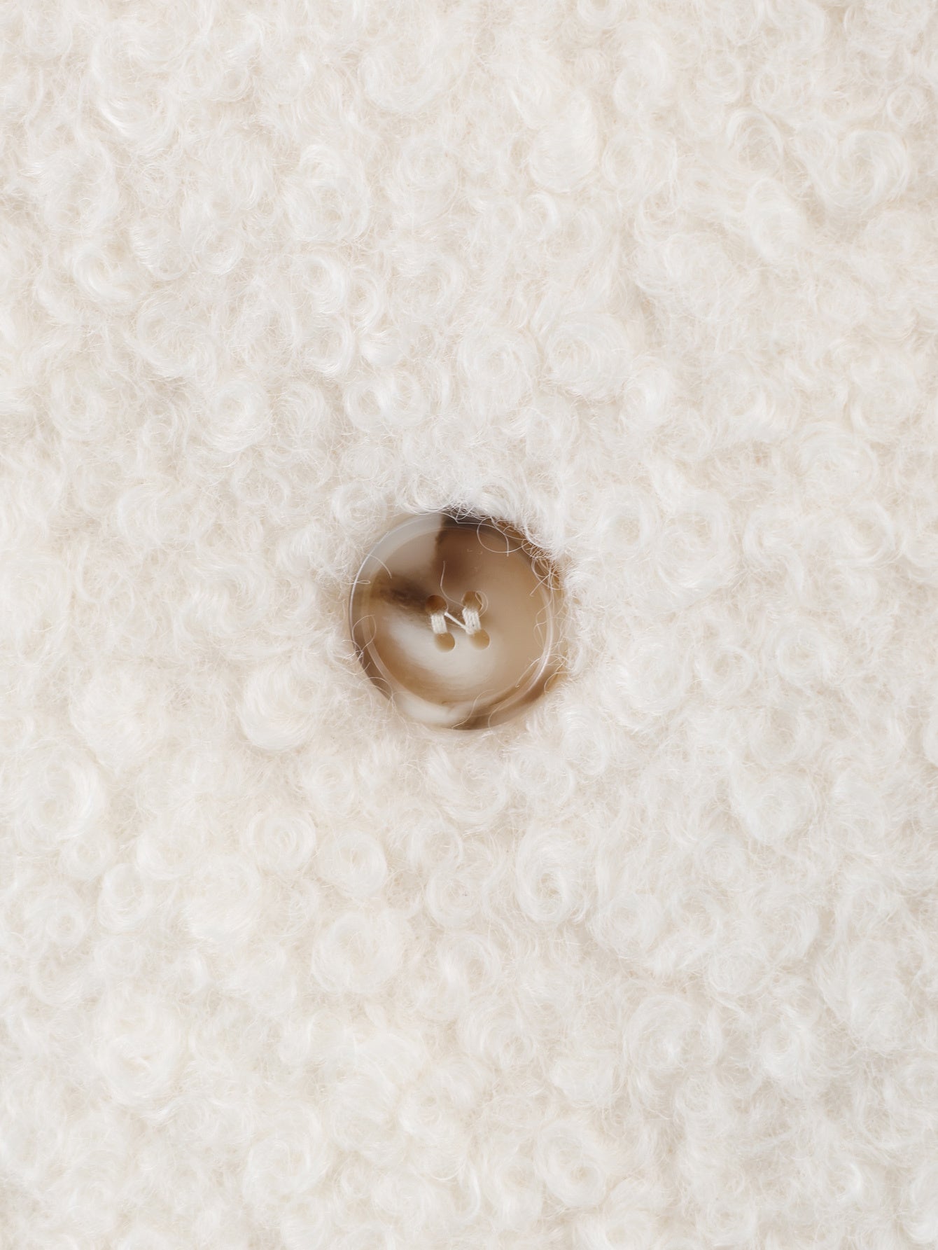 Women's loose double breasted looped fleece Coat