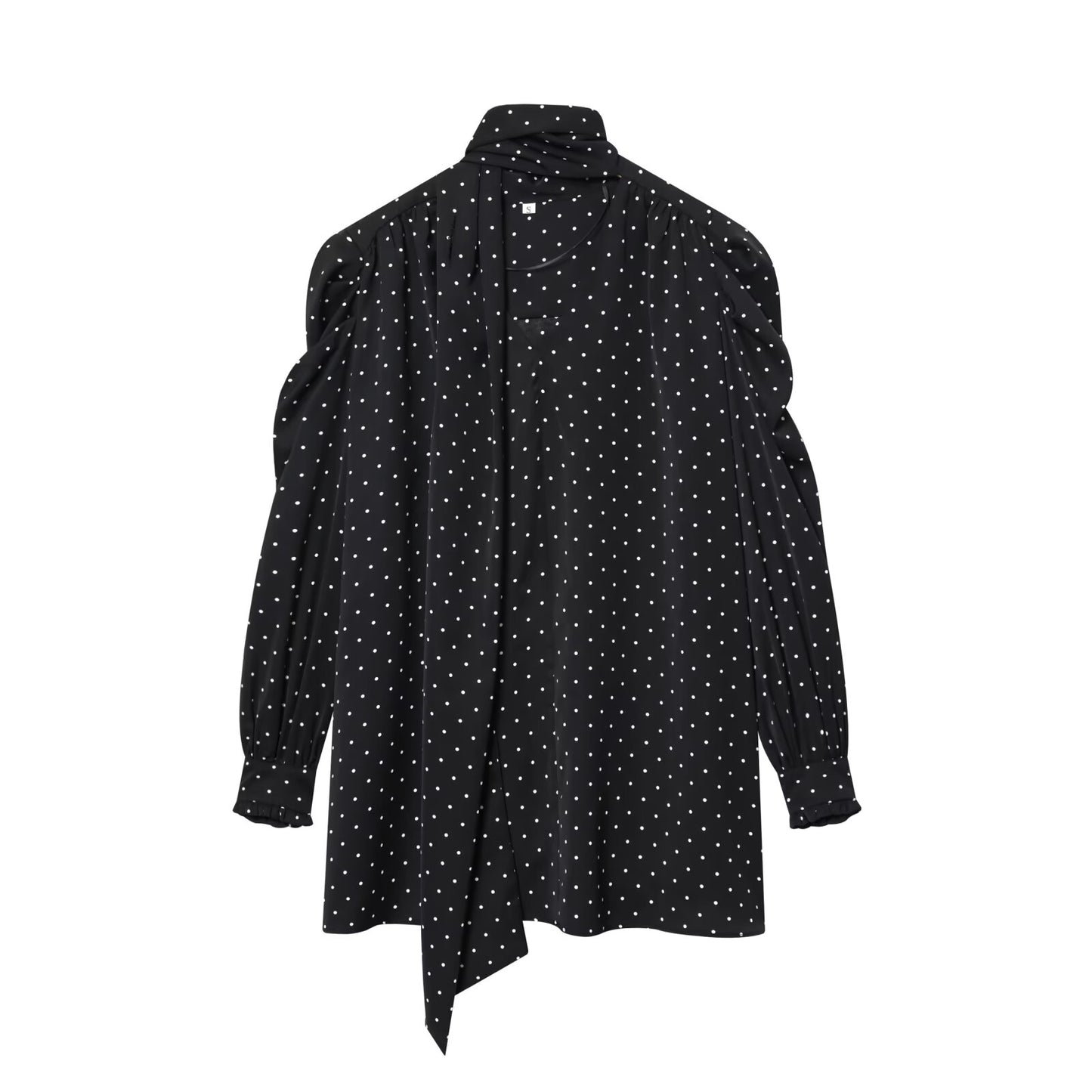 Women's new scarf decoration dot print mini dress