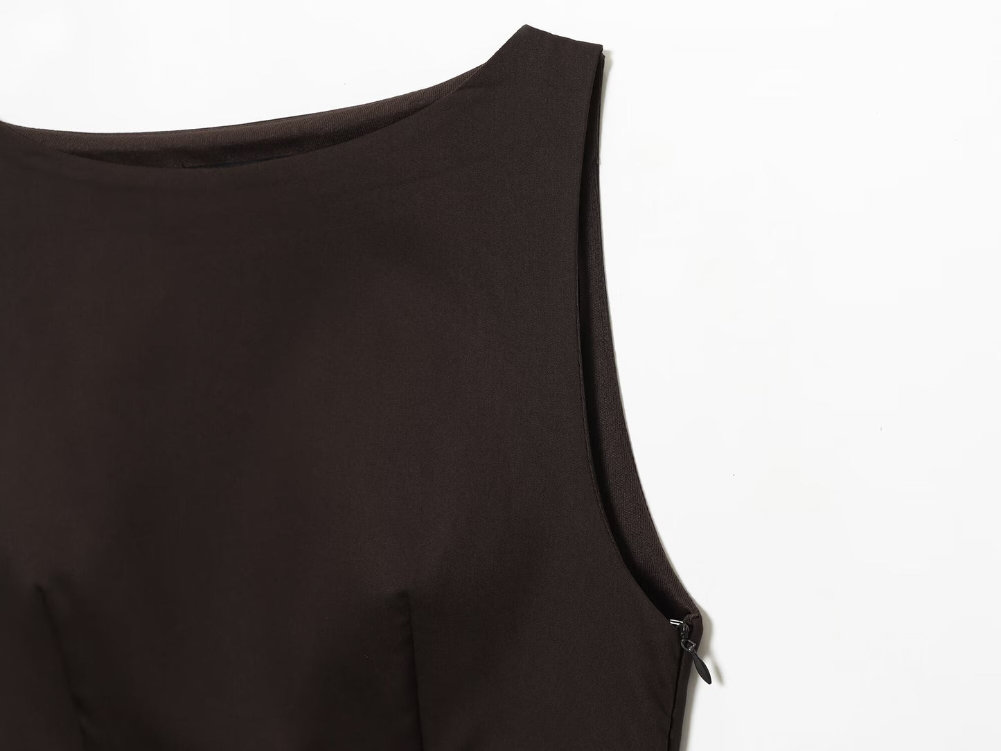 Women's new slim layered decoration sleeveless mini dress