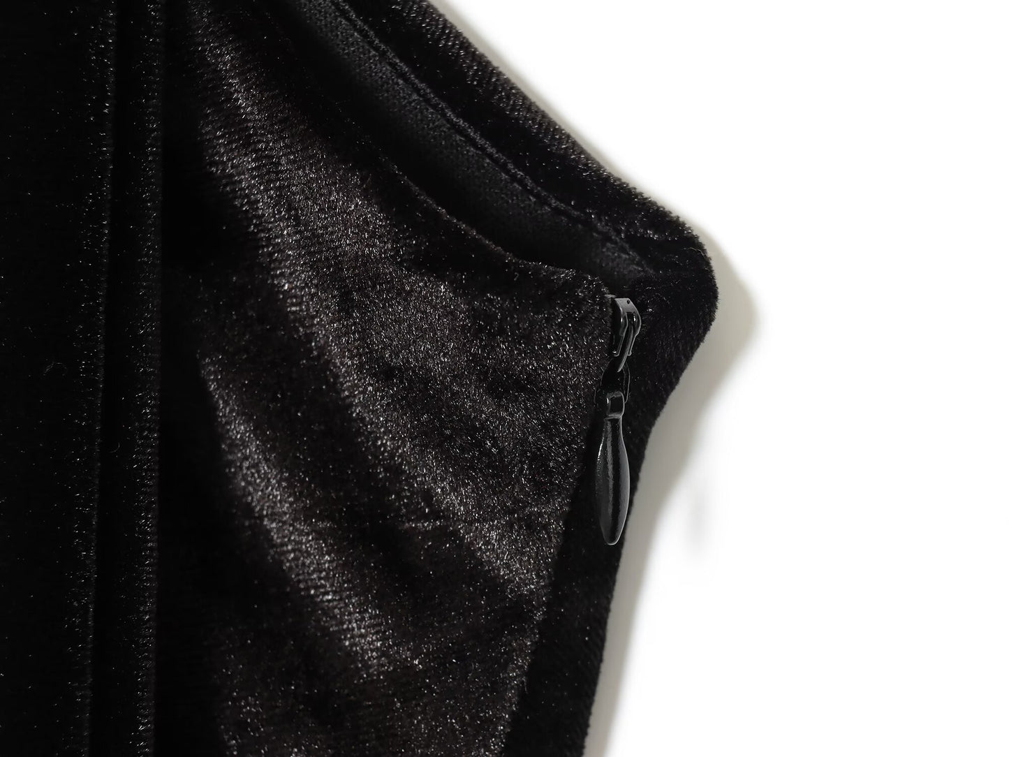 Women's new scarf decoration slim pleated velvet mini dress