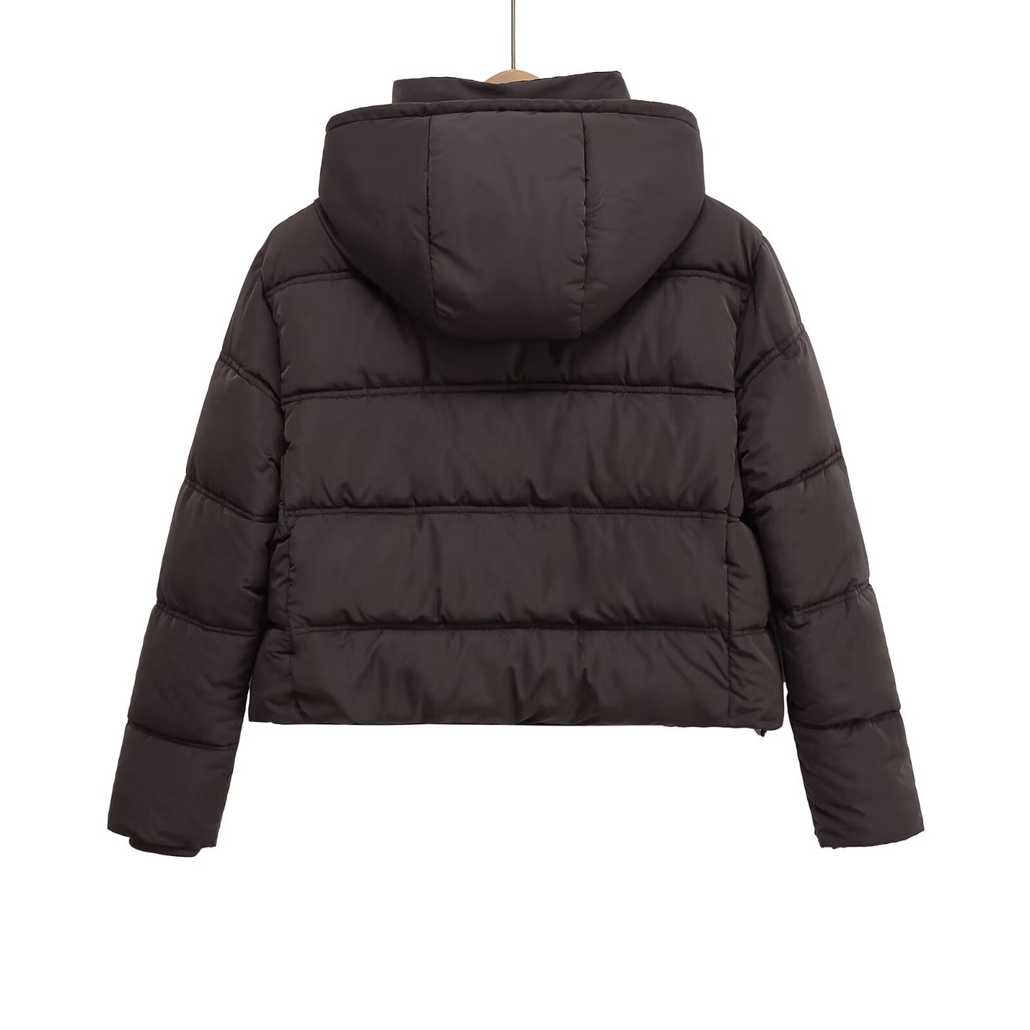 Women's short thick warm hooded cotton jacket Coat