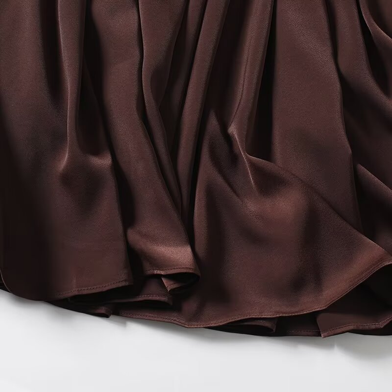 Women's new fashion loose versatile draped pleated MIDI skirt