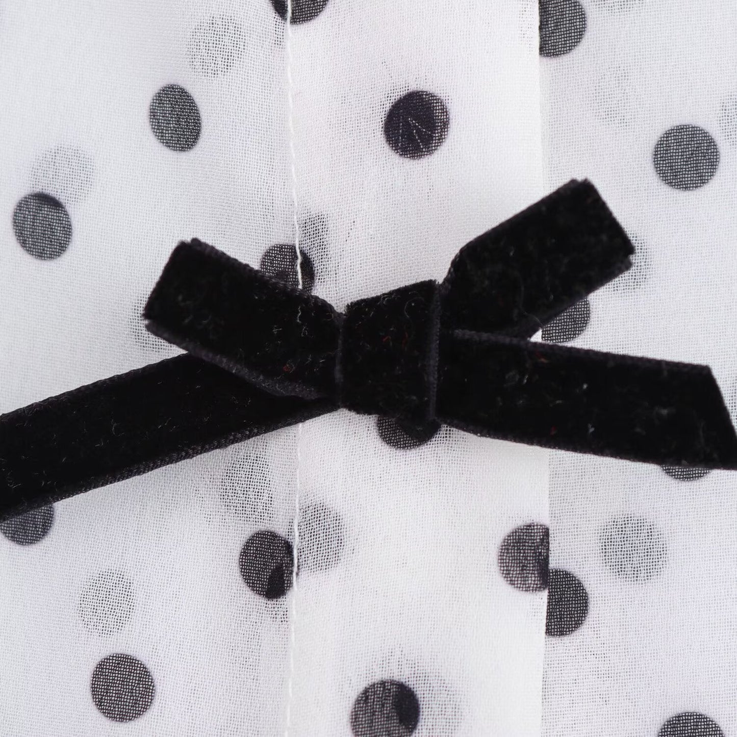 Women's 2025 new fashion bow decoration casual versatile polka dot printed shirt retro long sleeved button up women's shirt chic top