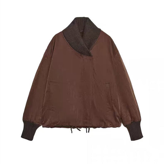 Women's new loose ribbed cotton jacket Coat