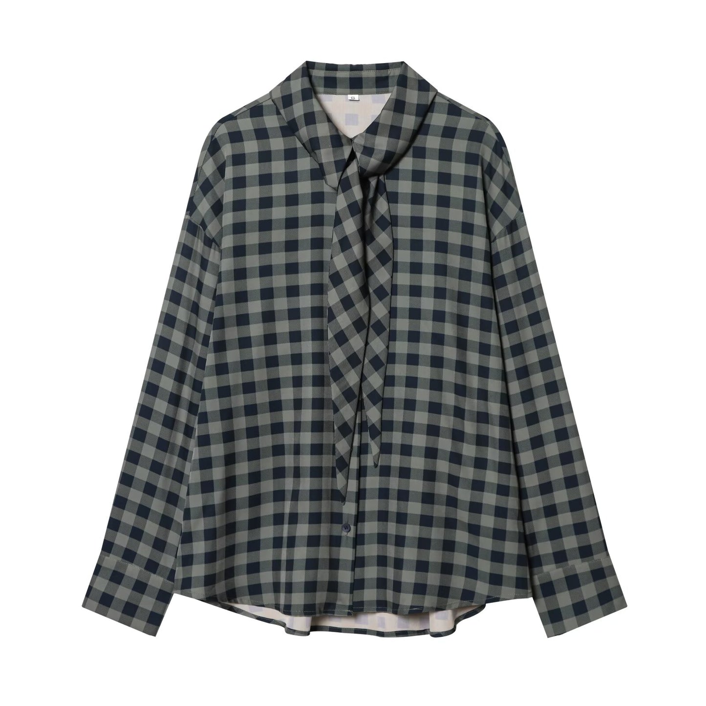 Women's scarf decoration casual plaid shirt