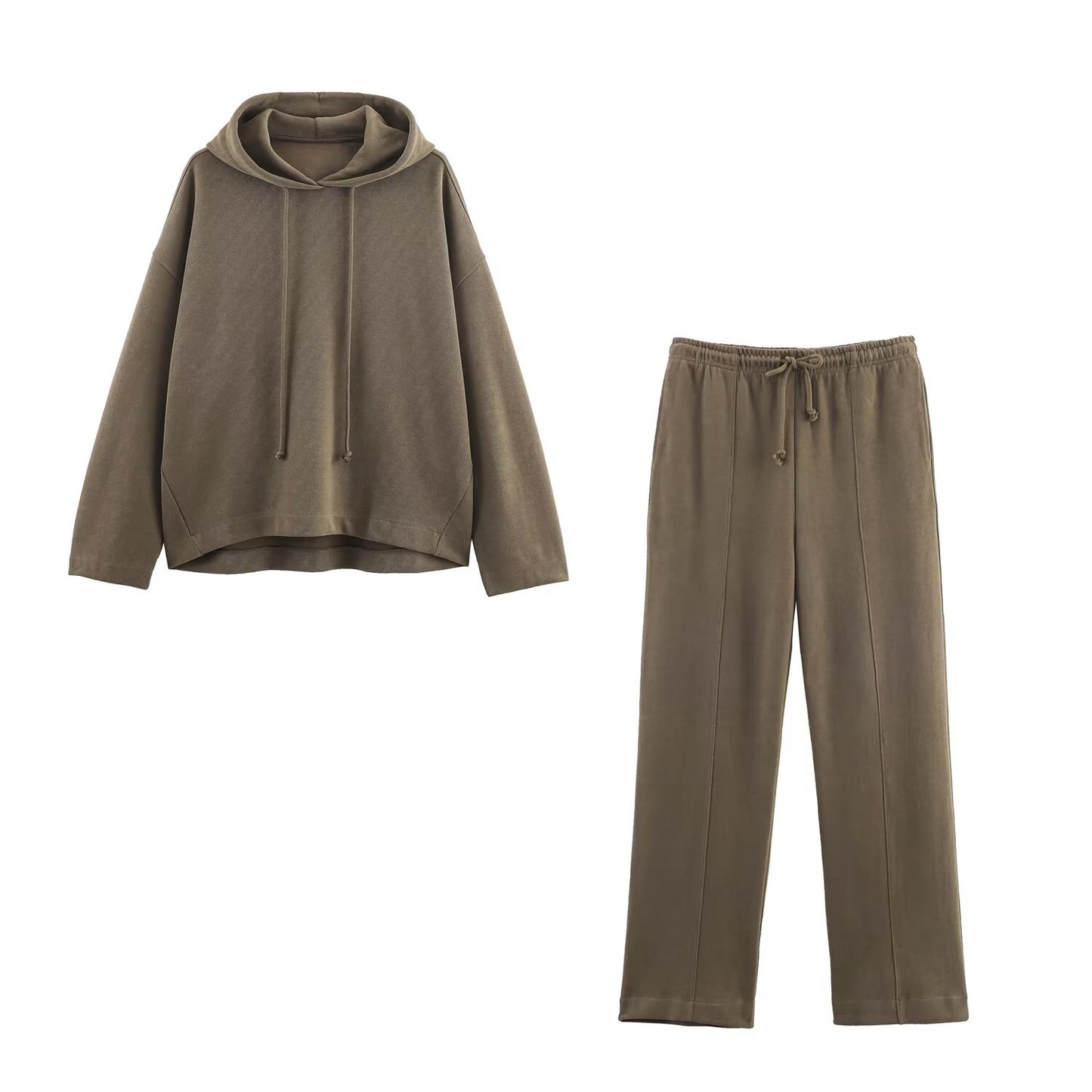 Women's set woman 2 pieces soft texture hooded sweatshirt+Pants