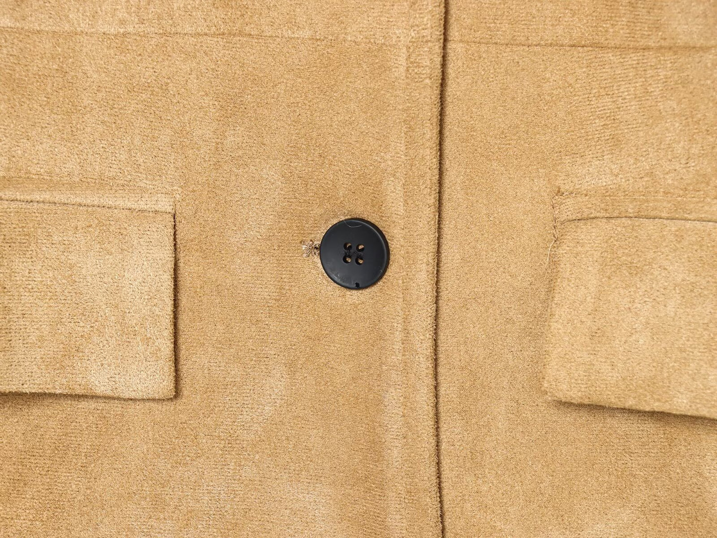 Women's suede Fur Faux Leather effect Blazer Coat