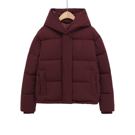 Women's thick windproof hooded cotton jacket Coat