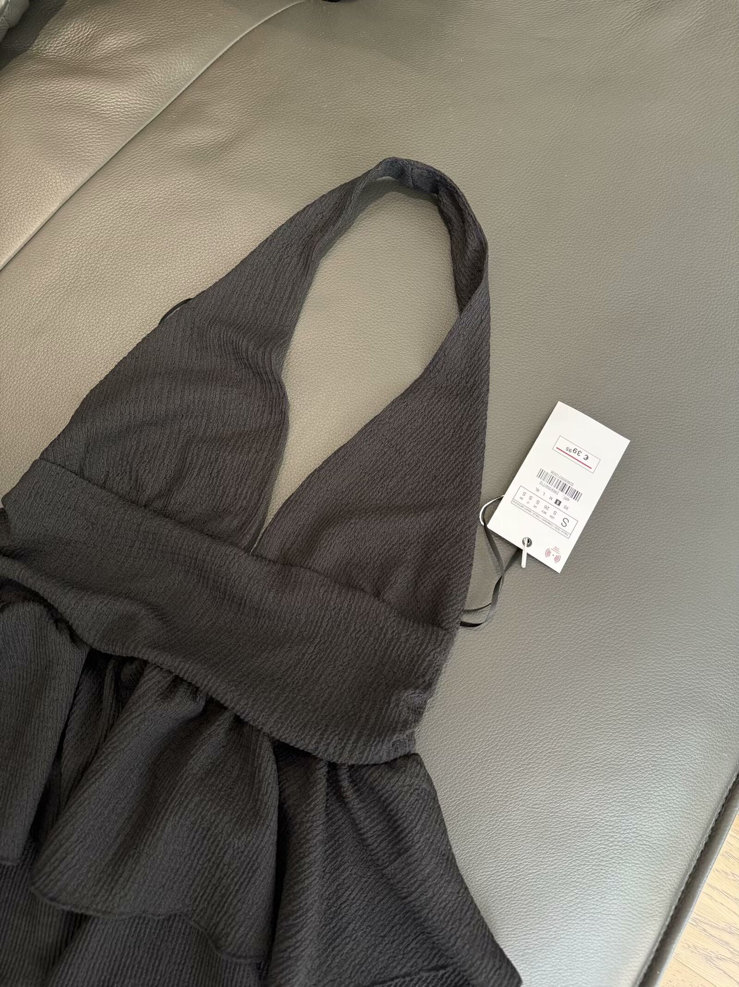 Women's chic fashion layered decoration hanging neck top