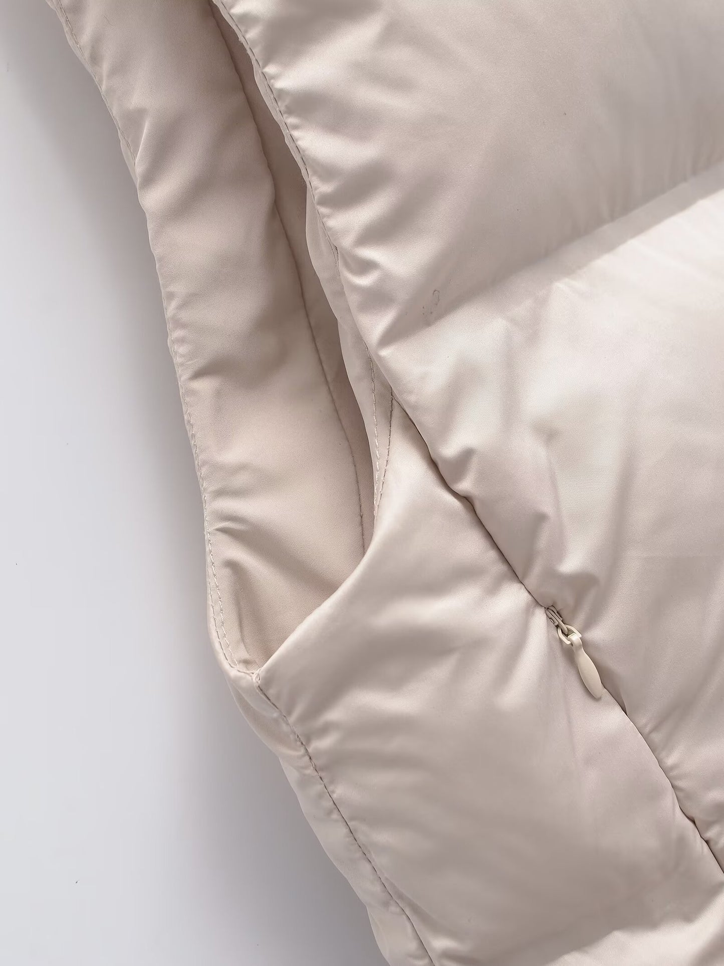 Women's short standing collar sleeveless cotton vest