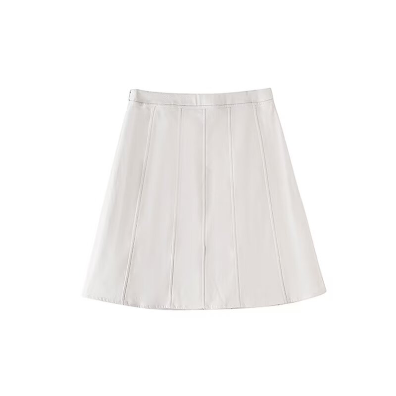 Women's chic fashion casual versatile denim A-line mini skirt