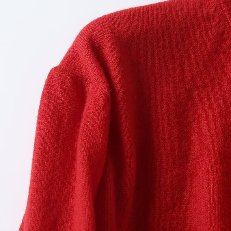 Women's new short round neck knitted cardigan Coat