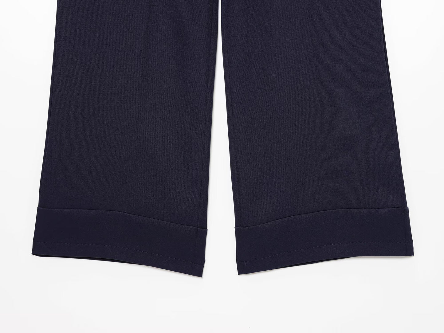 Women's with Belt rolled hem design casual pants